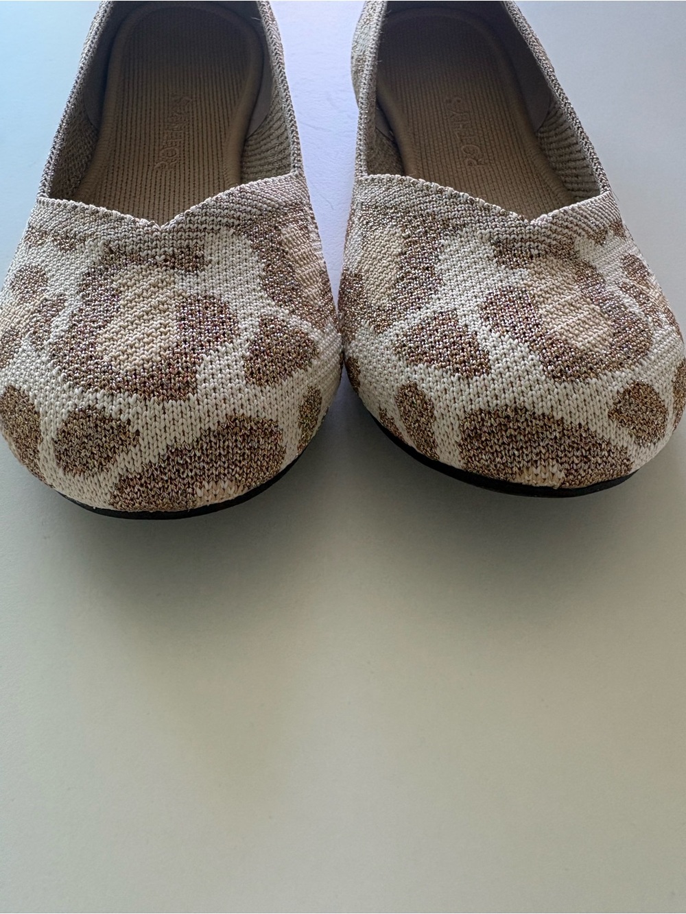 Rothy’s Shimmer Desert Cat Women’s Ballet Flats in Beige Gold Size 8.5 - Picture 6 of 11